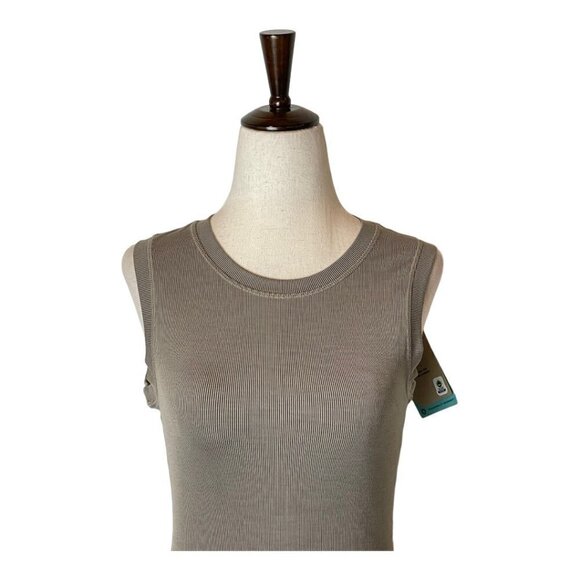 Prana Tan Mink Heather Crew Neck Sleeveless Becksa Dress Size XS - Picture 4 of 10